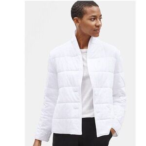 🎁 Eileen Fisher Shawl-Collar Quilted Jacket